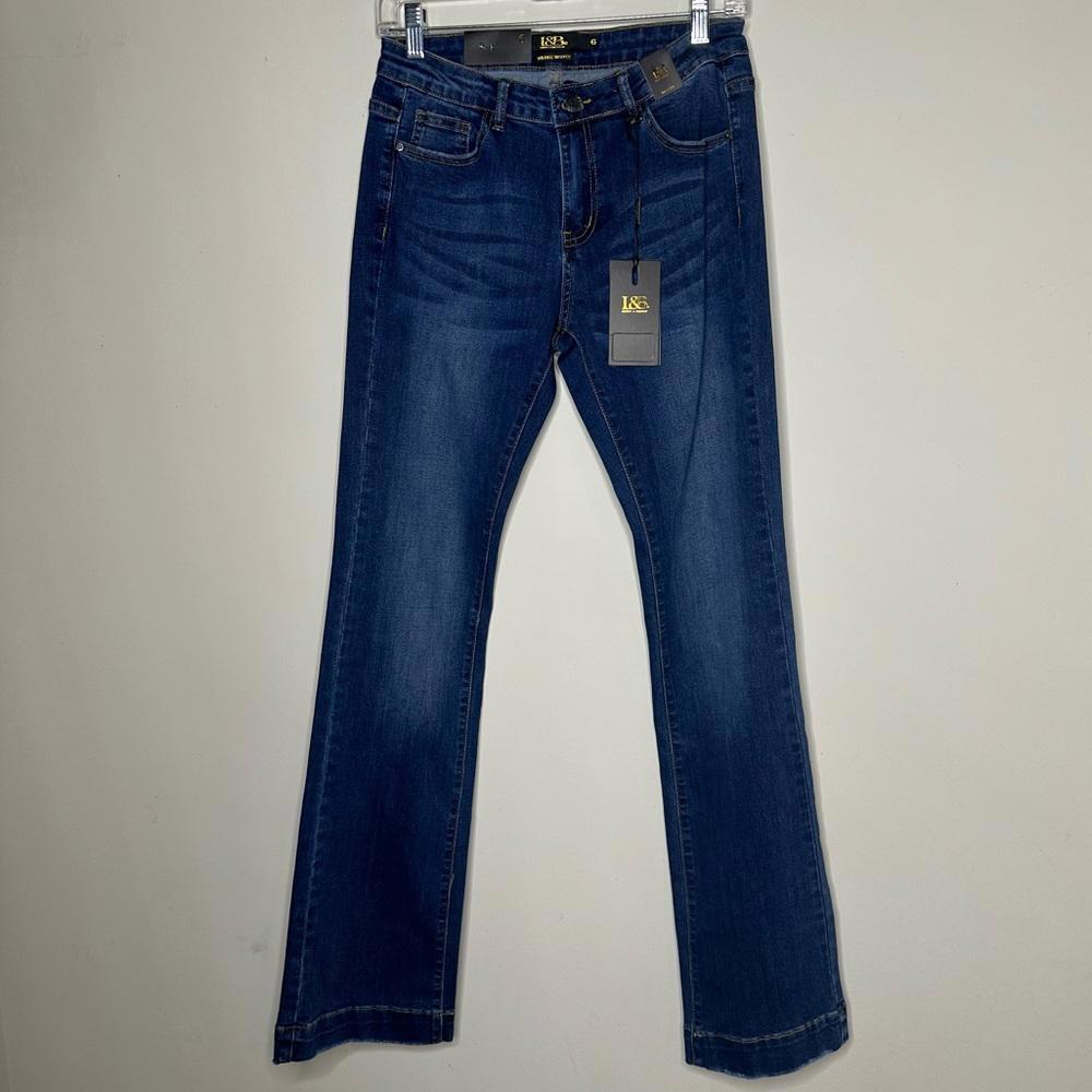 L&B size 6 Bootcut Jeans - dark wash non distressed denim - Picture 4 of 9